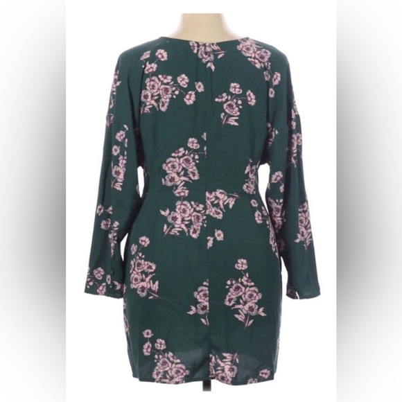 Leith Green Pink Floral Dress - Picture 2 of 6